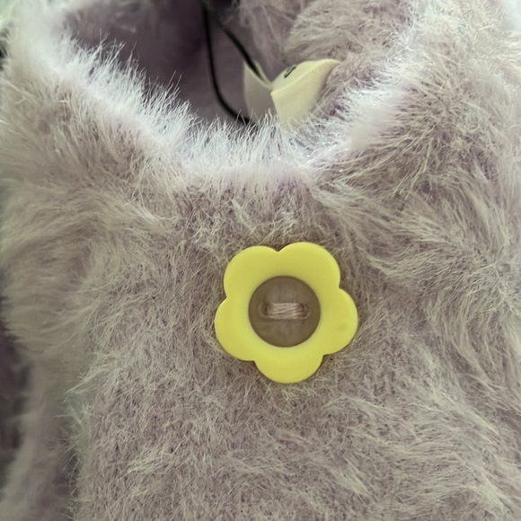 For Love and Lemons Devon Lavender Fuzzy Cropped Top Bralette M - Picture 6 of 7